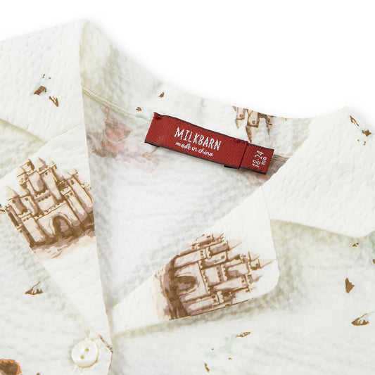 Milkbarn Sandcastle Button-Up Two Piece Set