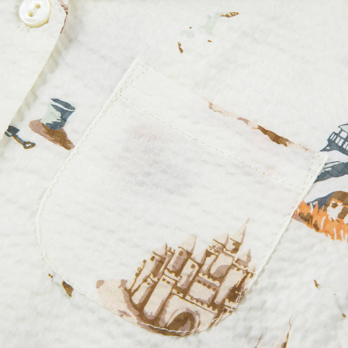 Milkbarn Sandcastle Button-Up Two Piece Set