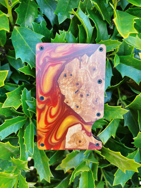 Wooden Element Wood And Resin Wallet