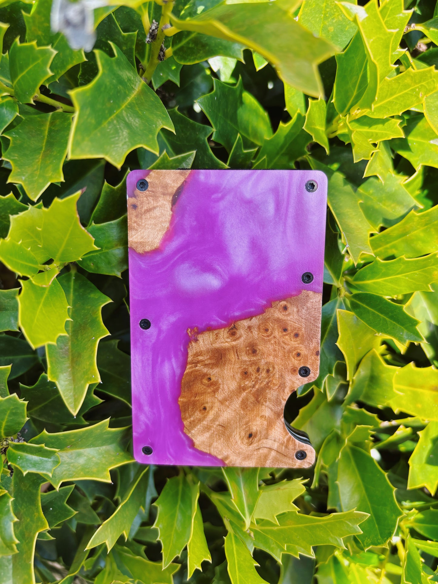 Wooden Element Wood And Resin Wallet