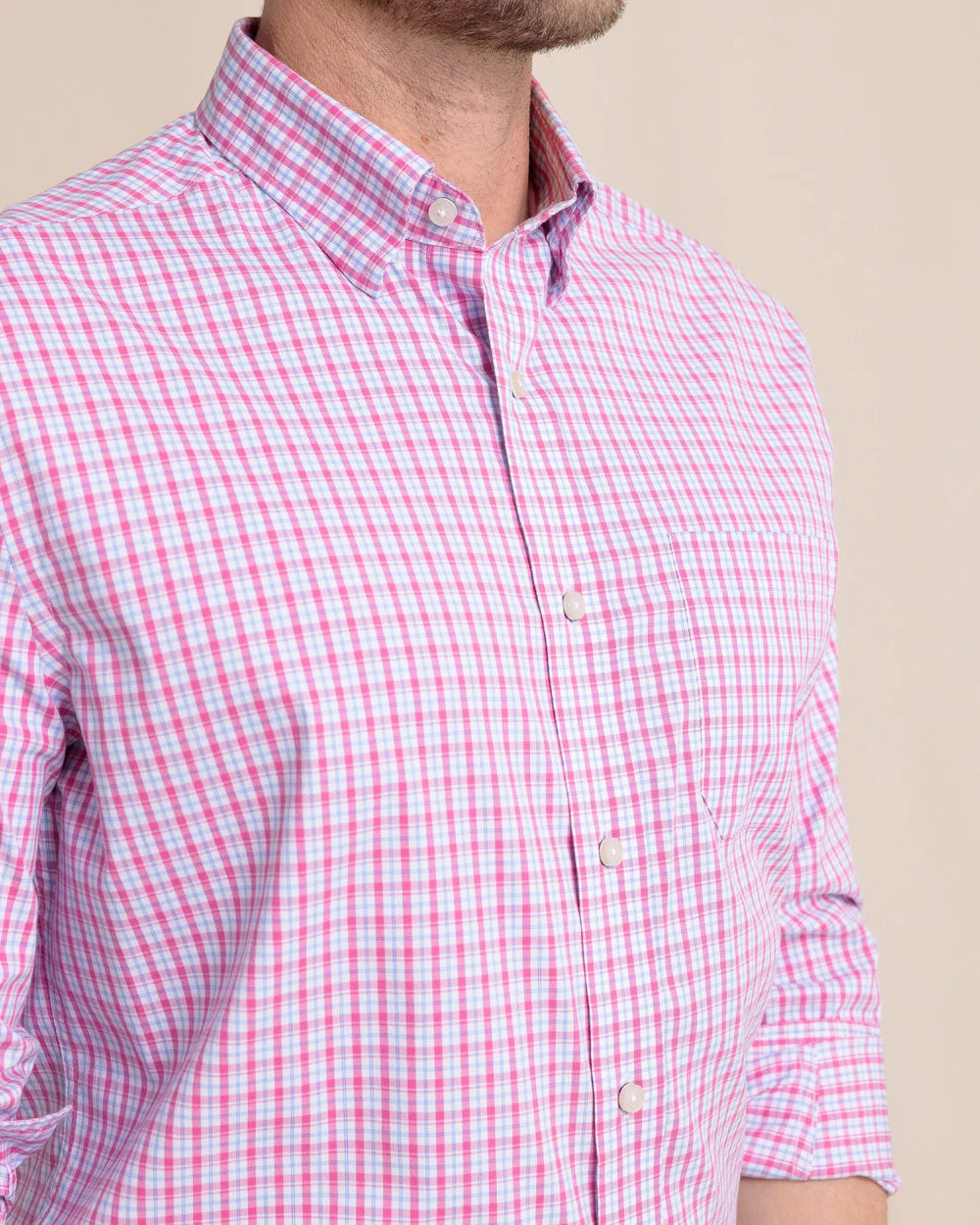 Southern Tide Men's Long Sleeve Charleston Broad Creek Plaid Sport Shirt