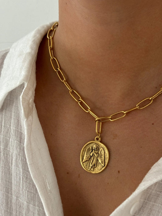 Cola Stacks Guardian Angel Necklace