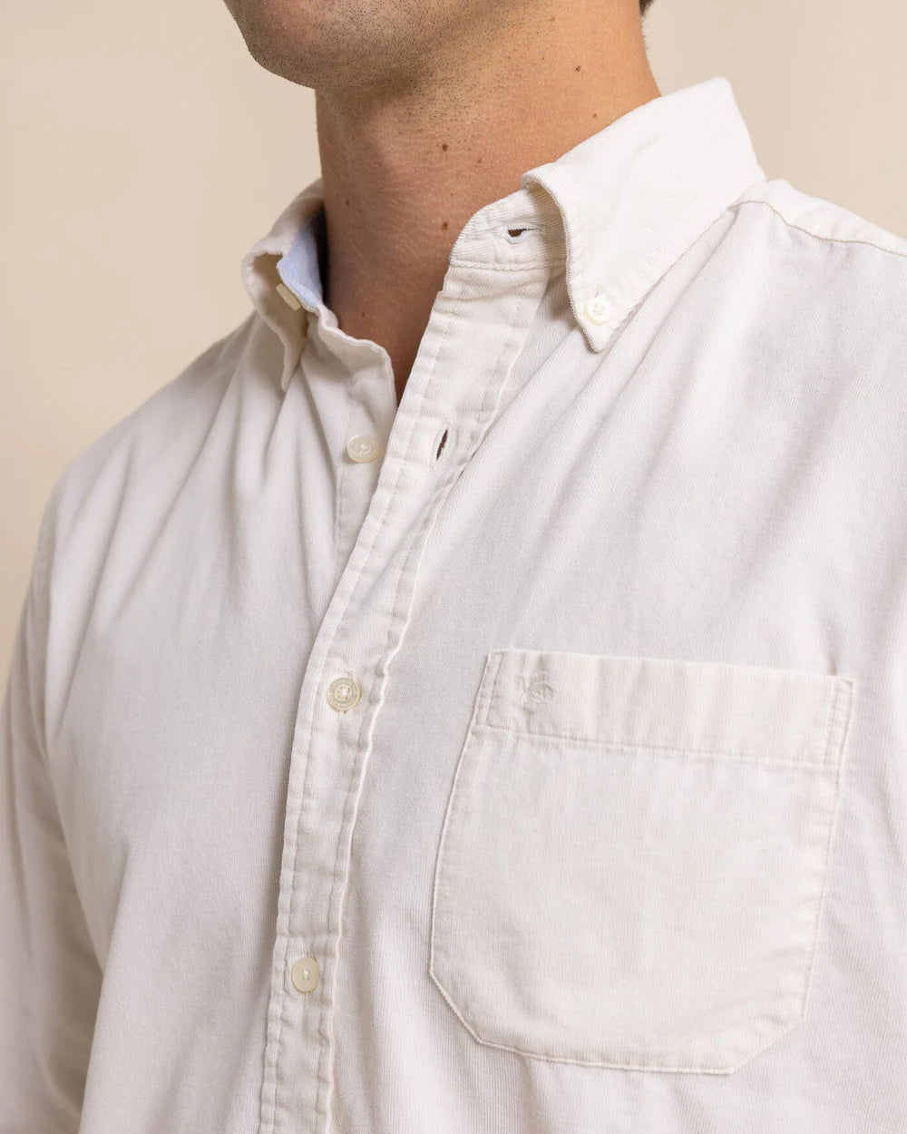 Southern Tide Lightweight Bedford Cord Long Sleeve Sportshirt