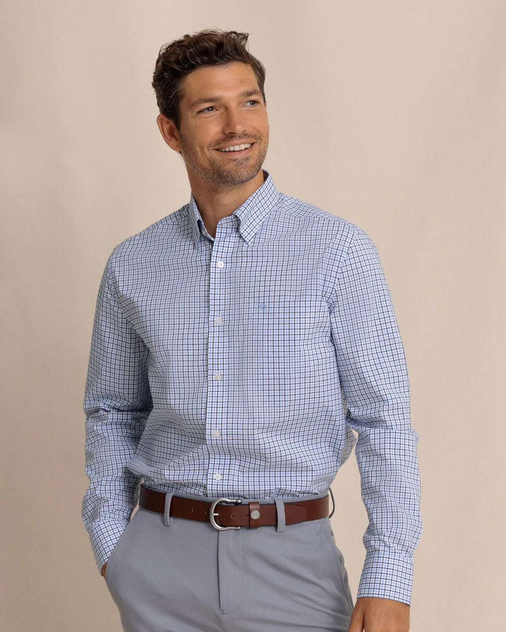 Southern Tide Men's Long Sleeve Charleston Summerton Plaid Sportshirt
