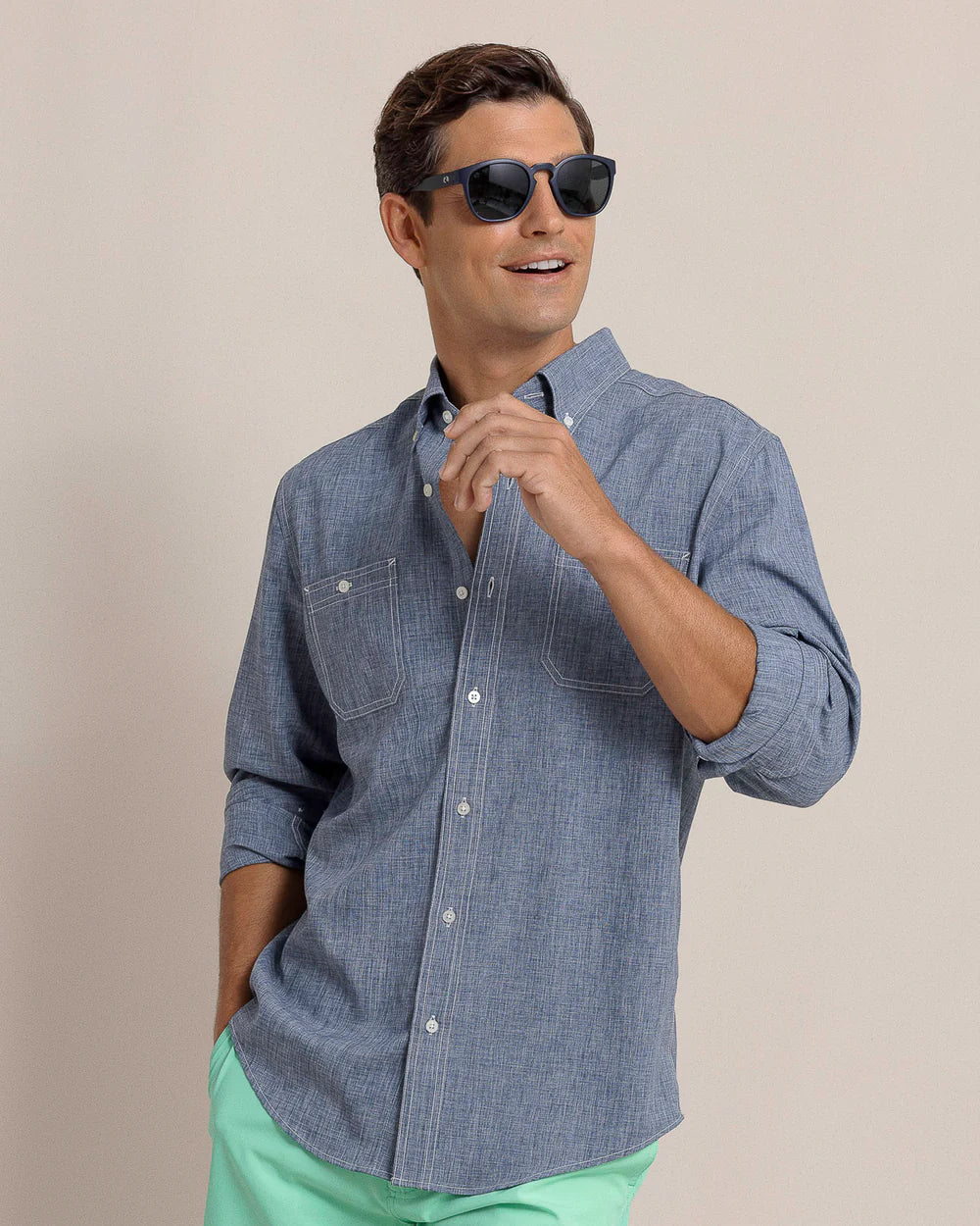 Southern Tide Men's Long Sleeve Dock Shirt