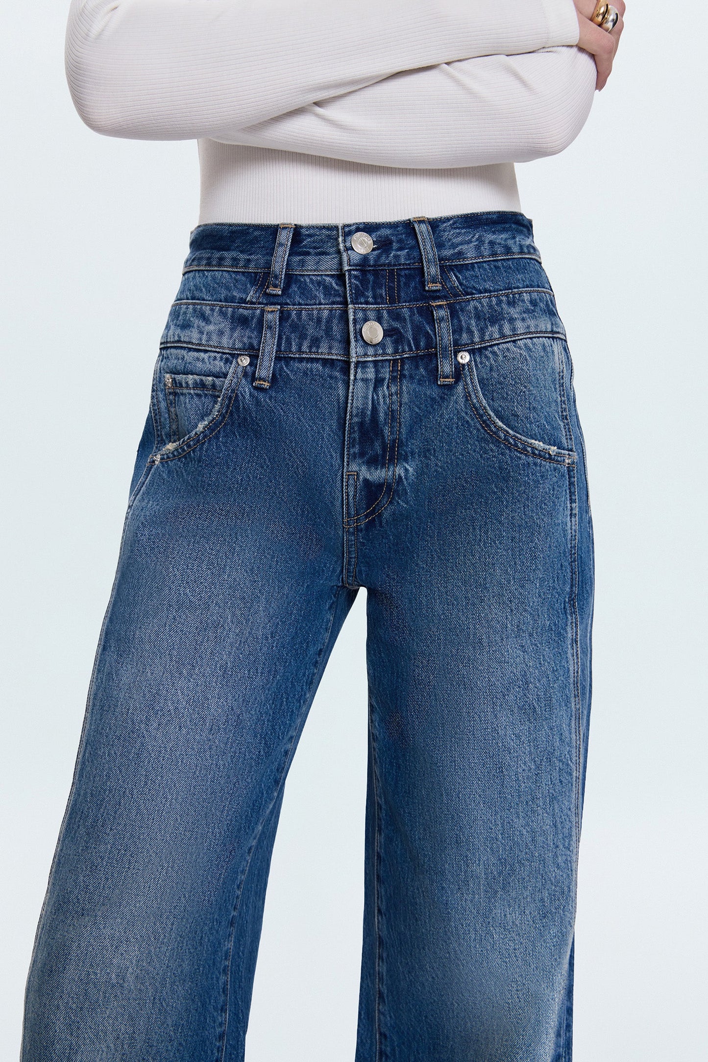 Pistola Caleb High Rise Relaxed Stacked Waist - Echo