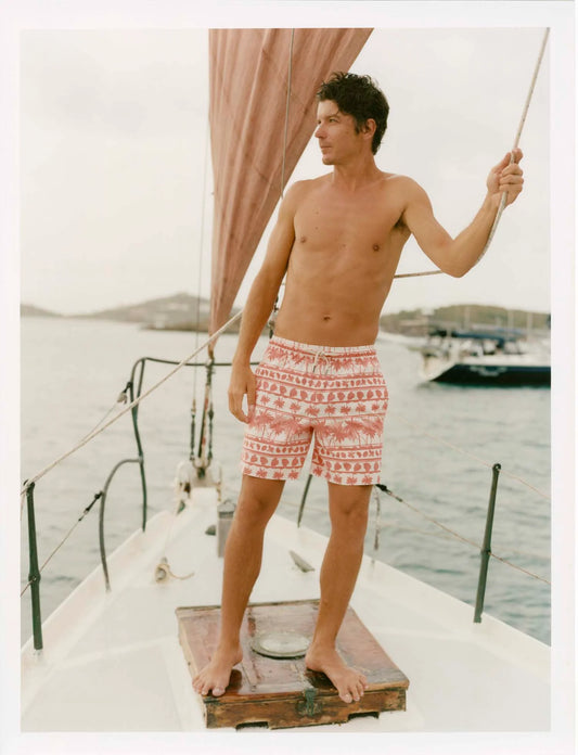 Fair Harbor Men's Bayberry Trunk- Orange Beach