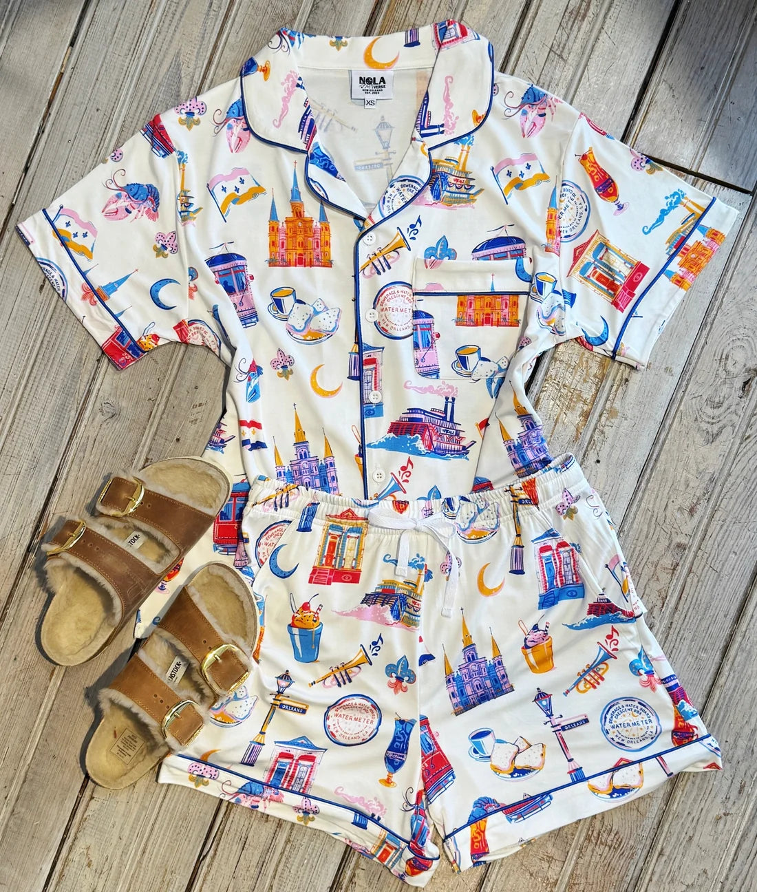 Nola Mercantile Nola Icons Pajama Short Set