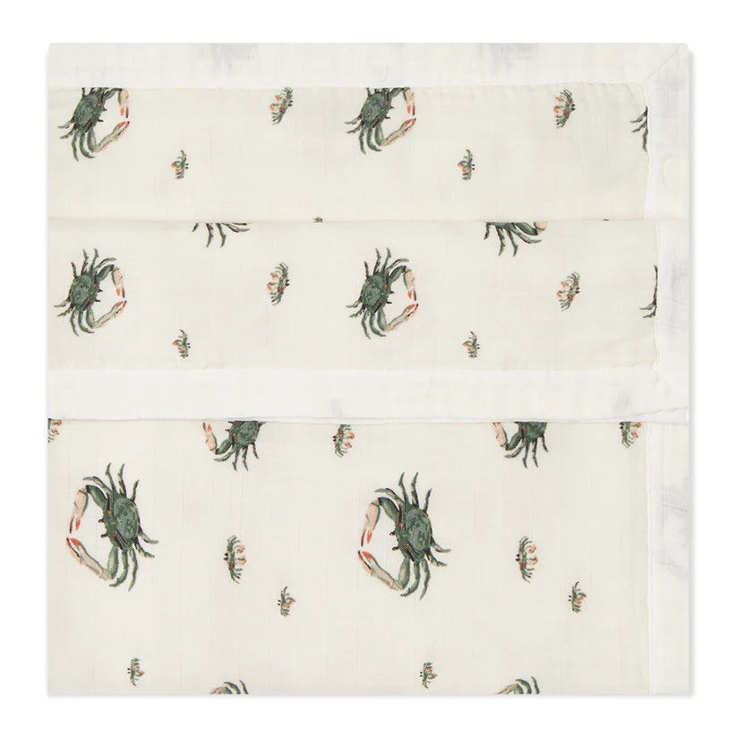 Milkbarn Coastal Crab Big Lovey Three-Layer Muslin Blanket