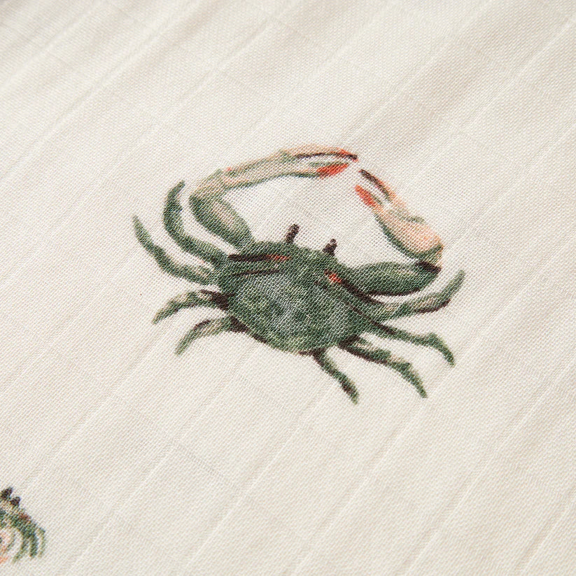 Milkbarn Coastal Crab Big Lovey Three-Layer Muslin Blanket