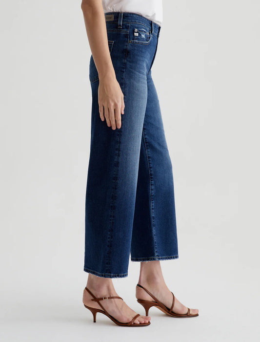 AG Women's Saige AG-ed™ Mid-Rise Wide Leg Crop Denim
