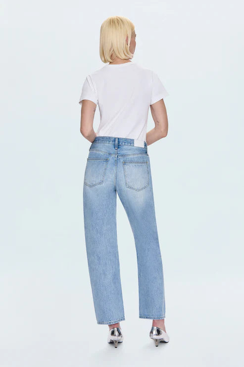 Pistola Lexi Mid Rise Bowed Straight Jean - Aries