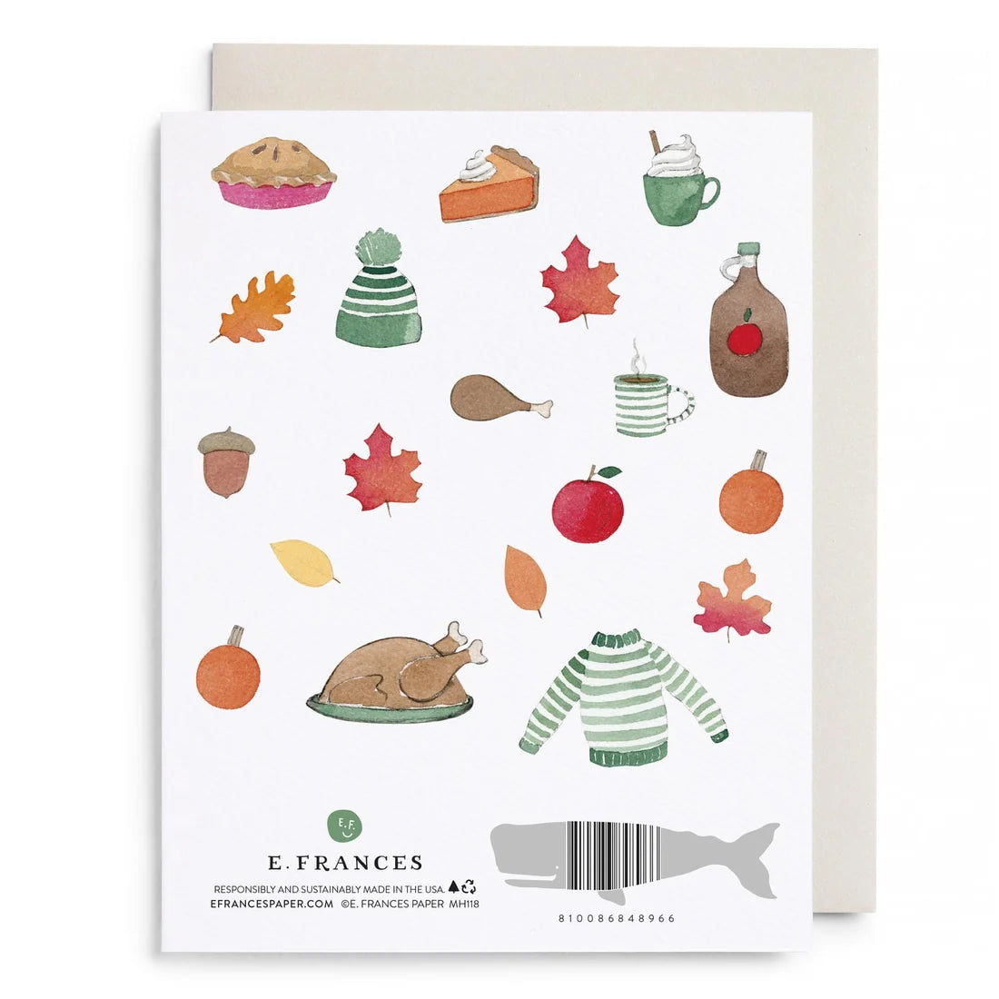 E.Frances Crisp & Cozy Thanksgiving Greeting Card