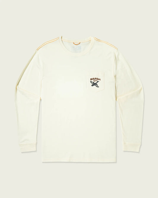 Marsh Wear High Flyer Long Sleeve Graphic Tee- Vintage White