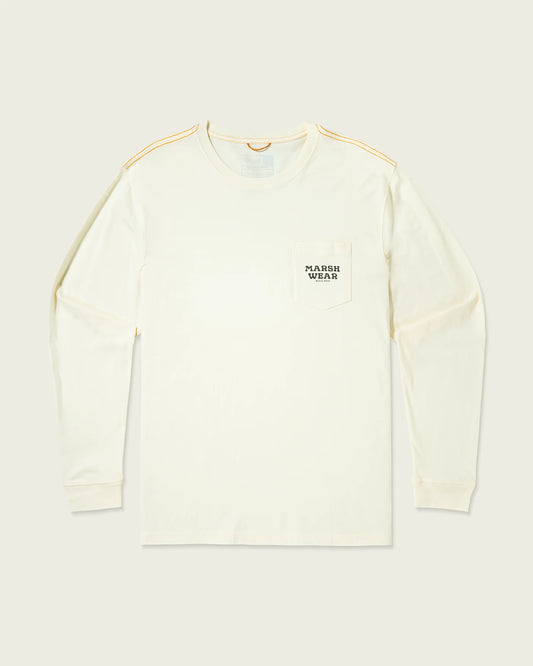 Marsh Wear Outfitter Long Sleeve Graphic Tee- Vintage White