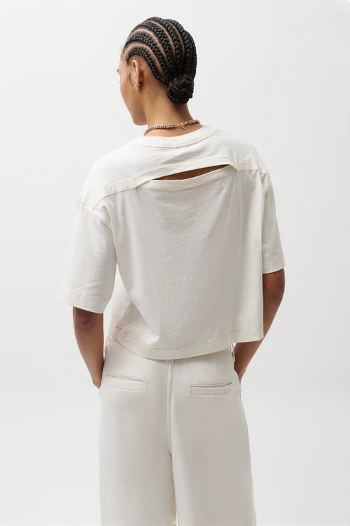 Pistola Mae Cropped Tee - Soft White