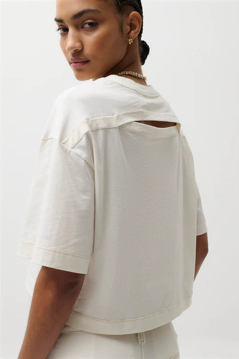 Pistola Mae Cropped Tee - Soft White