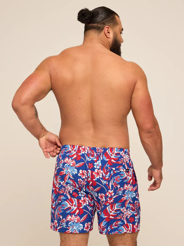 Chubbies Lined Classic Swim Trunk- The Star Spangled Blooms