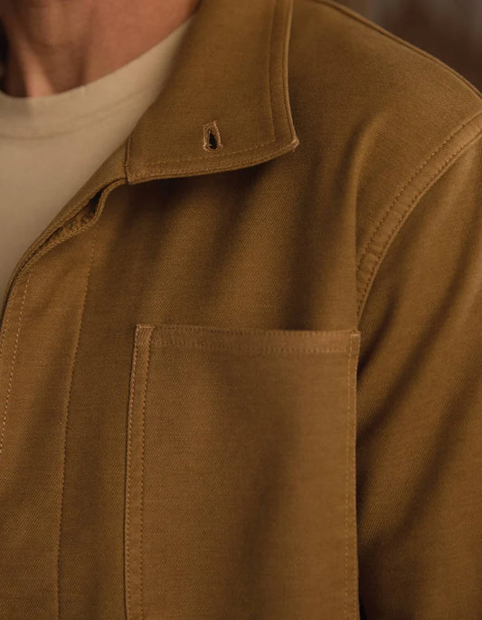 The Normal Brand Comfort Terry Chore Coat in Russet