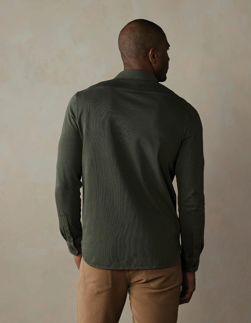 Normal Brand Lennox Jersey Button Up In Alpine