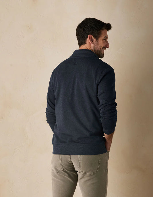Normal Brand Men's Puremeso Weekend Quarter Zip In Normal Navy