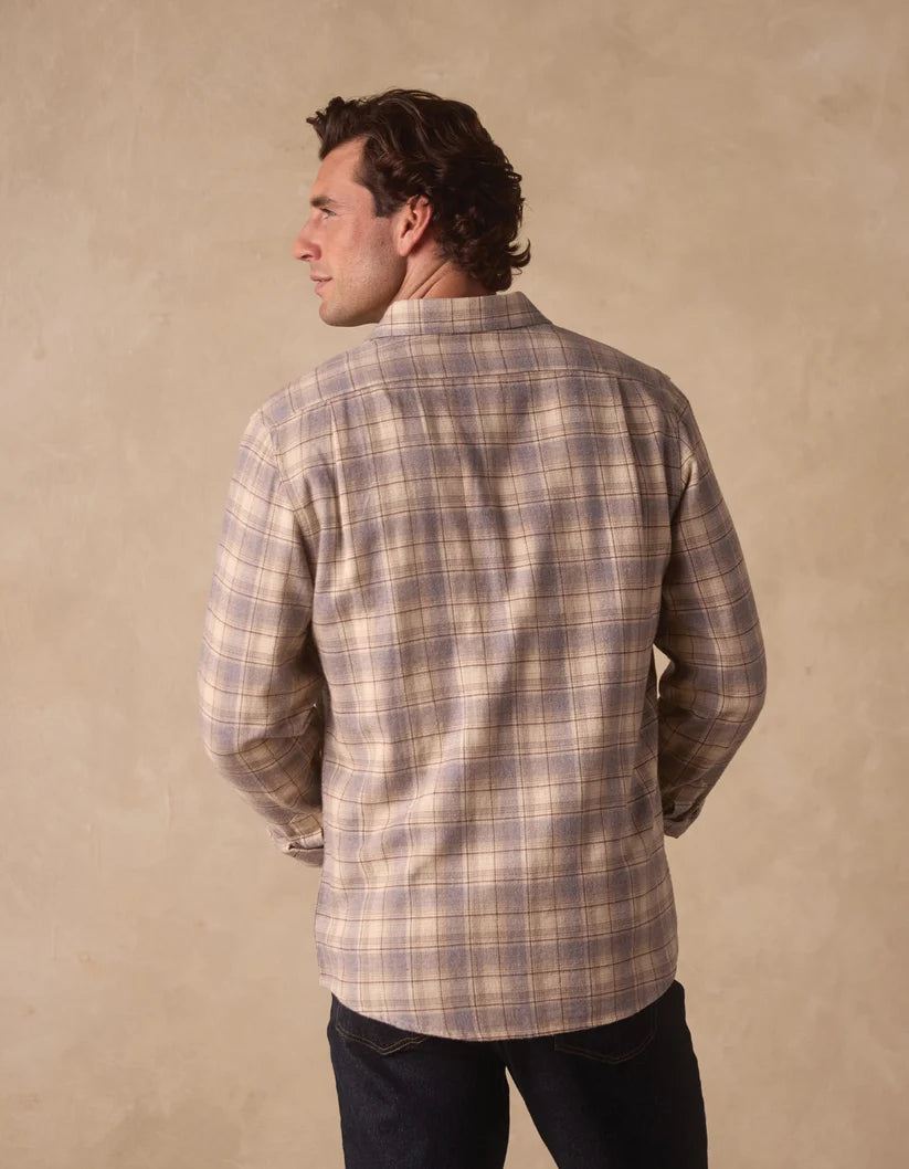 The Normal Brand Hudson Double Brushed Flannel in Cream Plaid