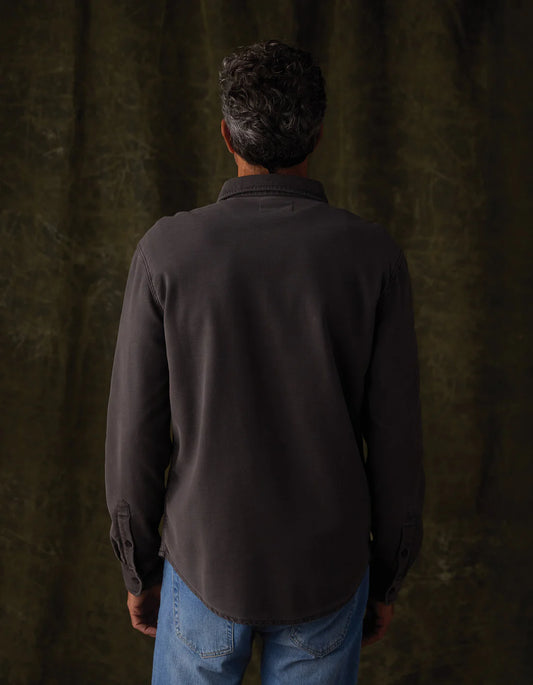 Normal Brand Comfort Terry Shirt Jacket In Steel