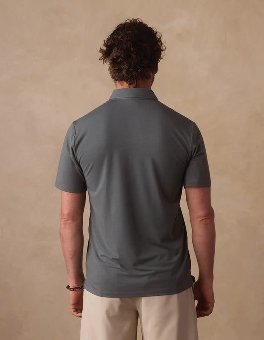 The Normal Brand LuxeJersey Polo in Mediterranean Green