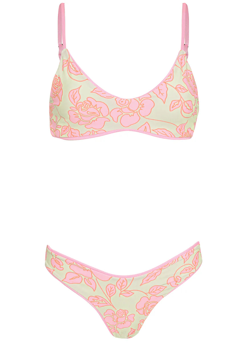 Maaji Taffy Pink Splendour Regular Rise Thin Side Bikini Bottom