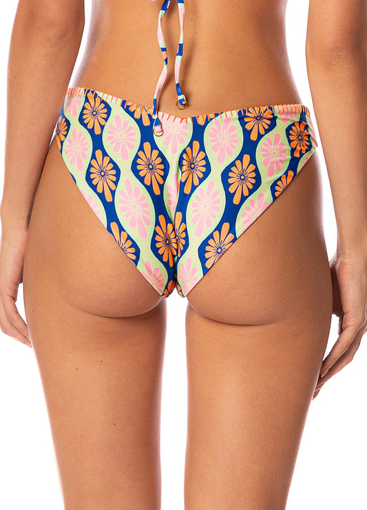 Maaji Stamped Blooms Valerya Regular Rise Double V Bikini Bottom