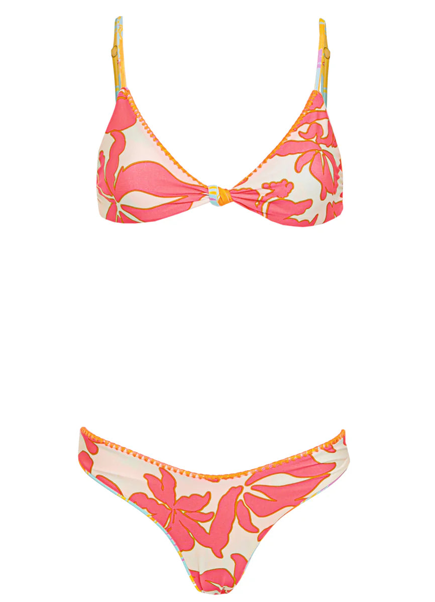 Maaji Hawaiian Floral Sahara Fixed Triangle Bikini Top