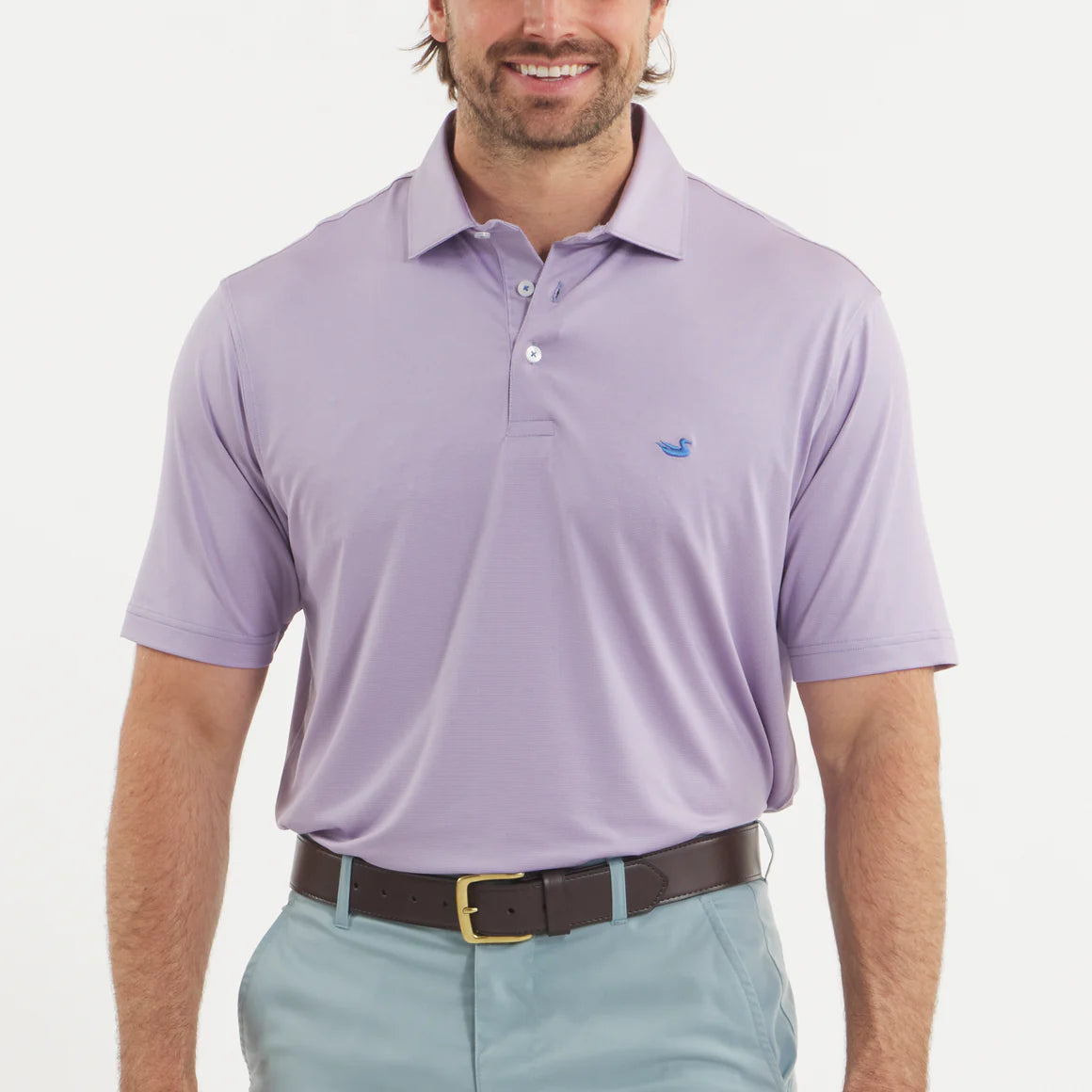 Southern Marsh Men's Bermuda Performance Polo - Wellington Stripe