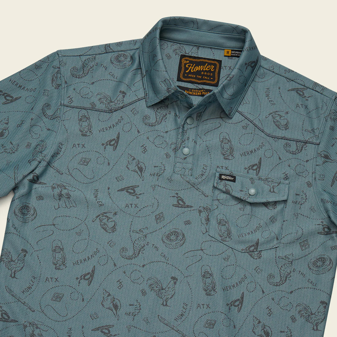 Howler Bros. Ranchero Tech Polo- Sea Rodeo