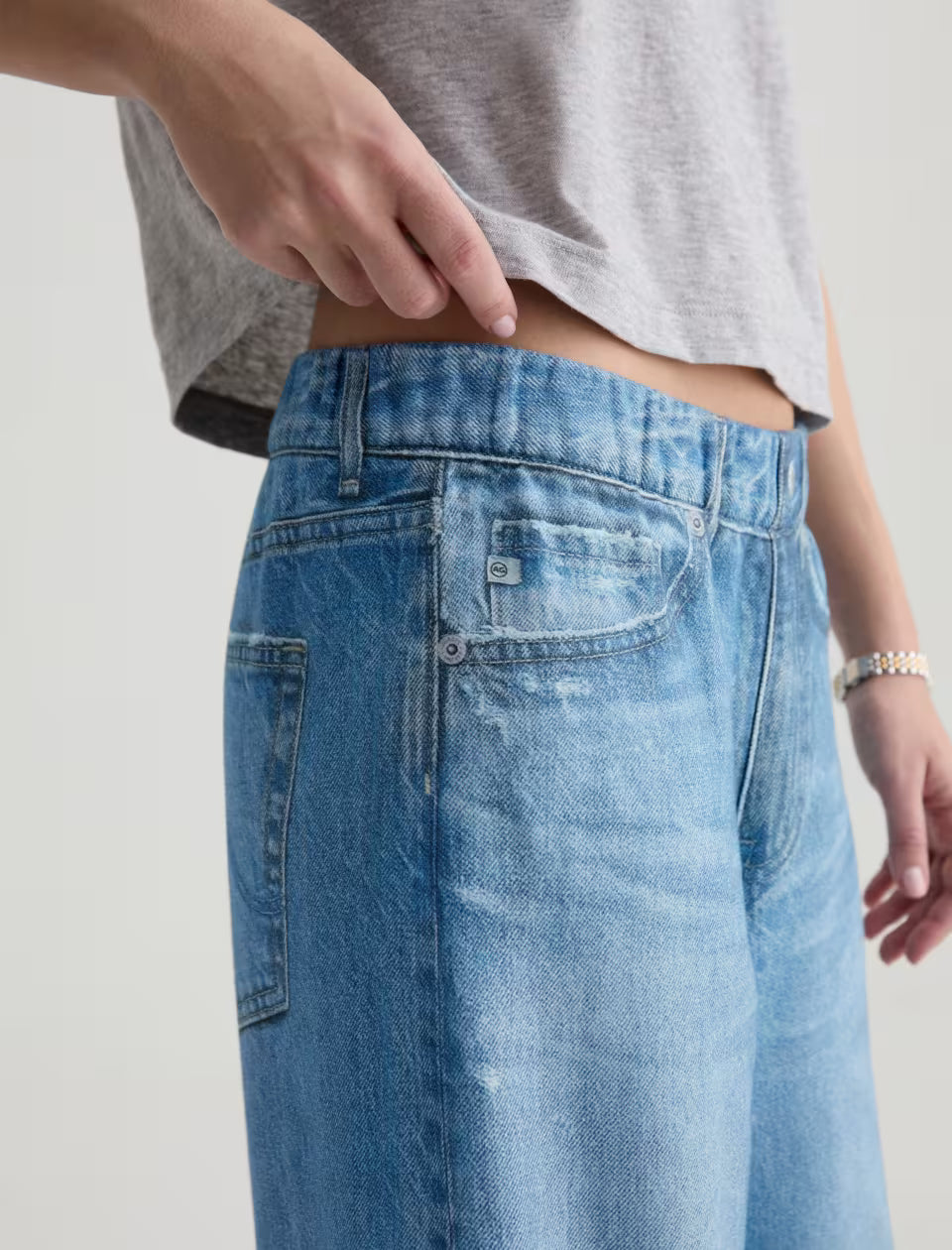AG Adria Off-Duty Denim Sweatpant
