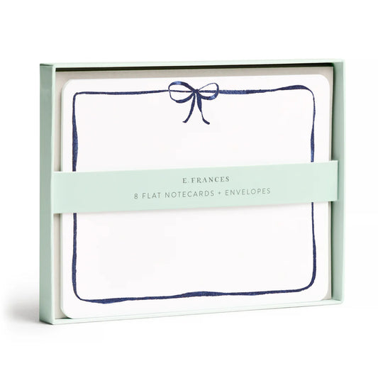 E. Frances Navy Bow Flat Notes Set
