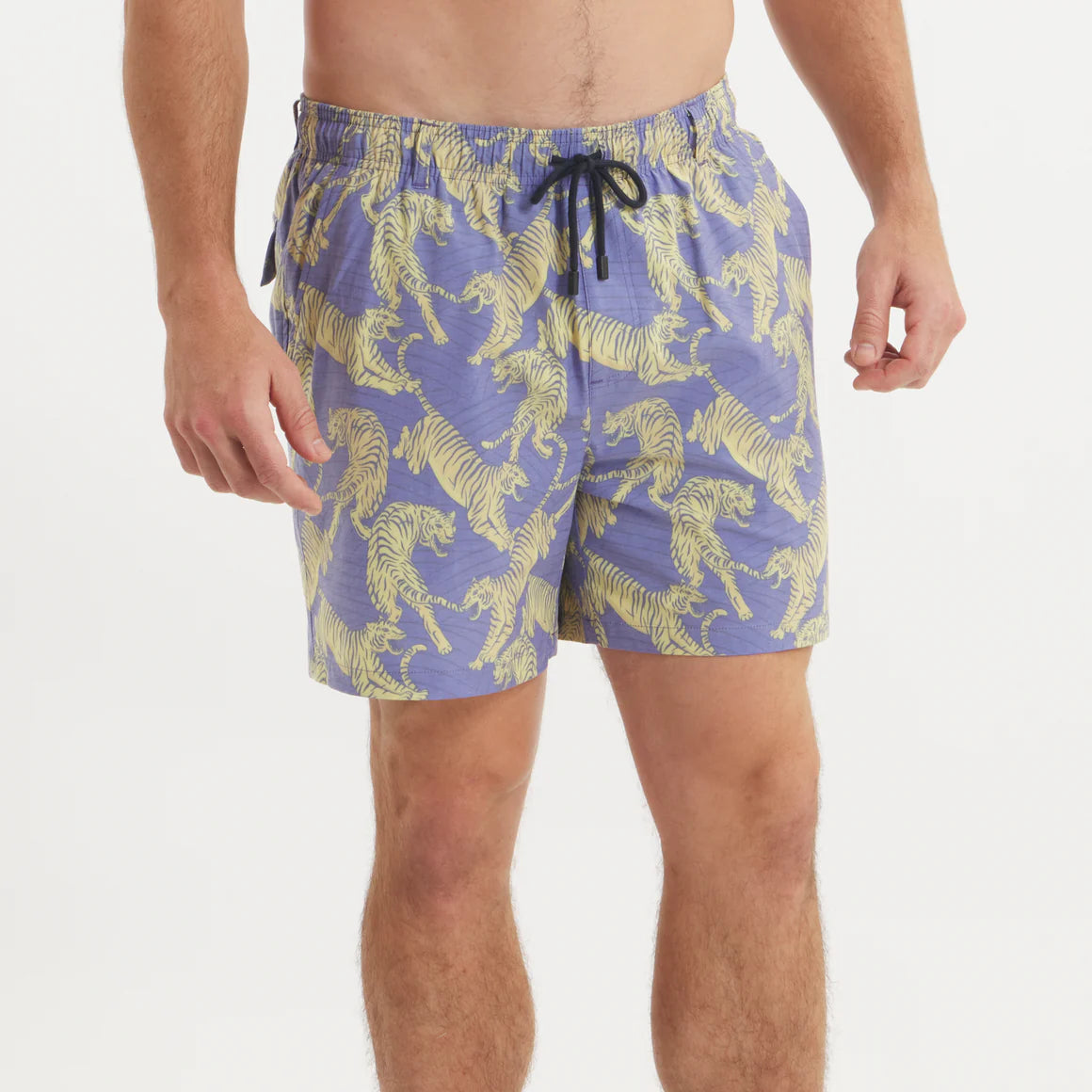 Southern Marsh Men's Harbor Stretch Lined Seawash Trunk - Tiger