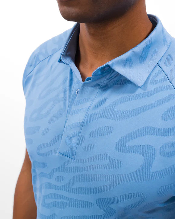 Waggle Men's Superior WeaveLight Jacquard Polo