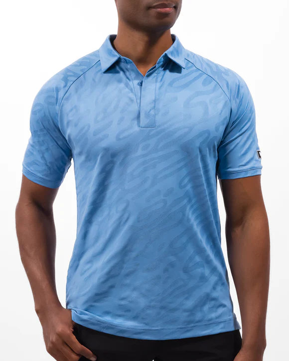 Waggle Men's Superior WeaveLight Jacquard Polo