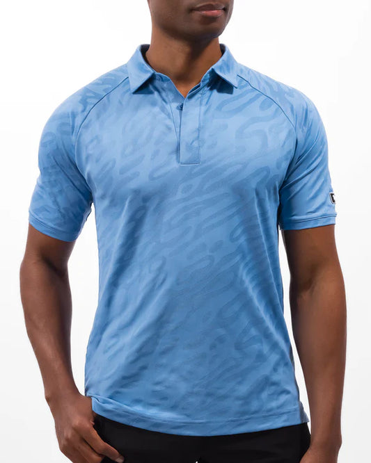 Waggle Men's Superior WeaveLight Jacquard Polo