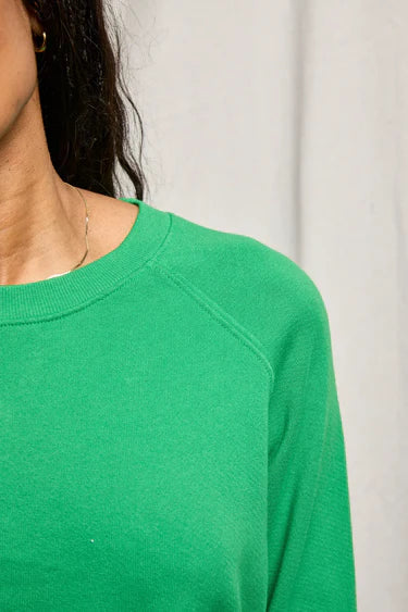 PerfectWhiteTee Alexi French Terry Raglan Crew Sweatshirt