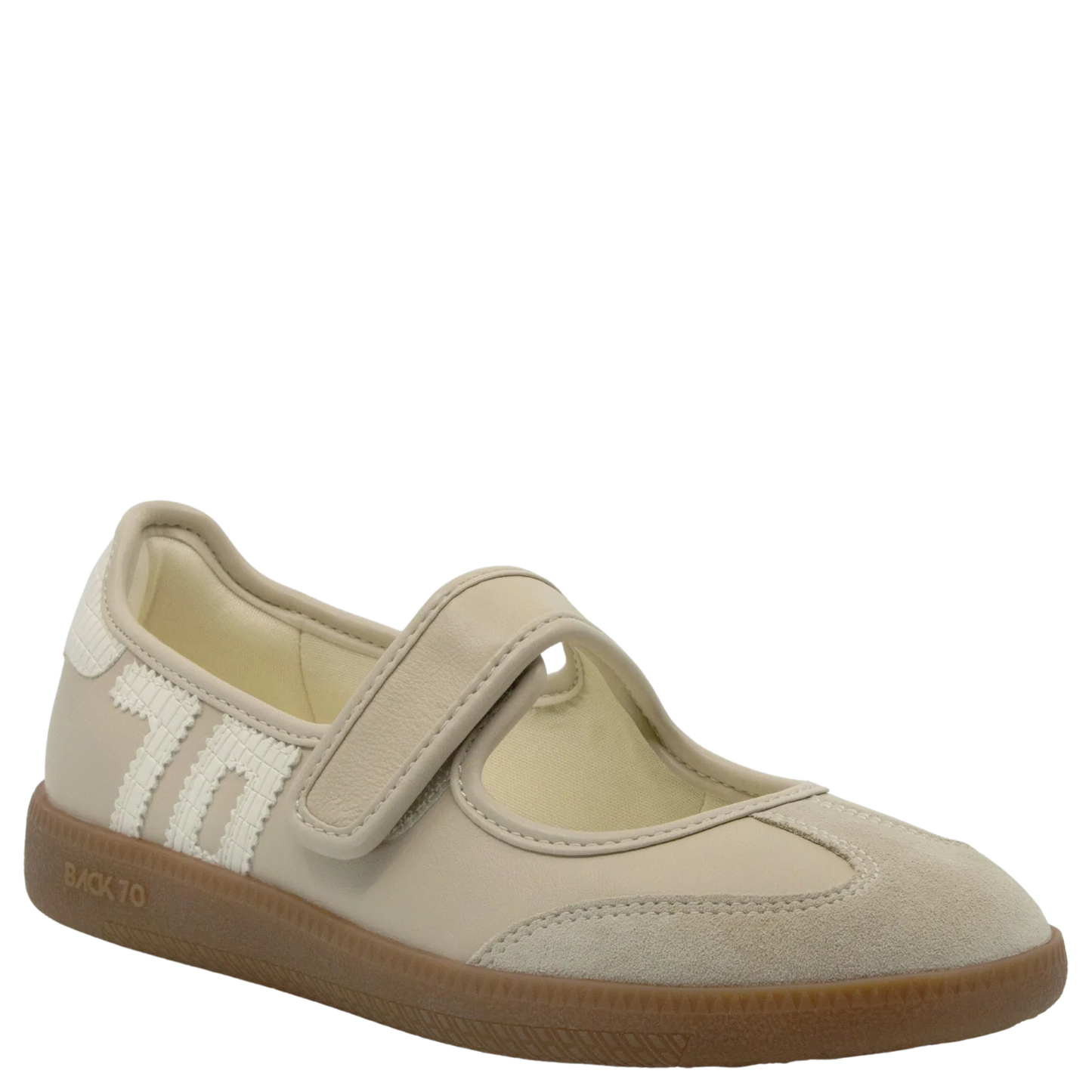Back 70 Aya Ballet Sneaker In Beige Milk