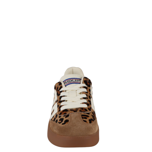 Consolidated Shoe Co. Back 70 Boston P In Leopard Cuoio Milk Sneakers