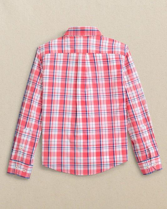 Southern Tide Boys Breakwater Plaid Intercoastal Long Sleeve Sport Shirt