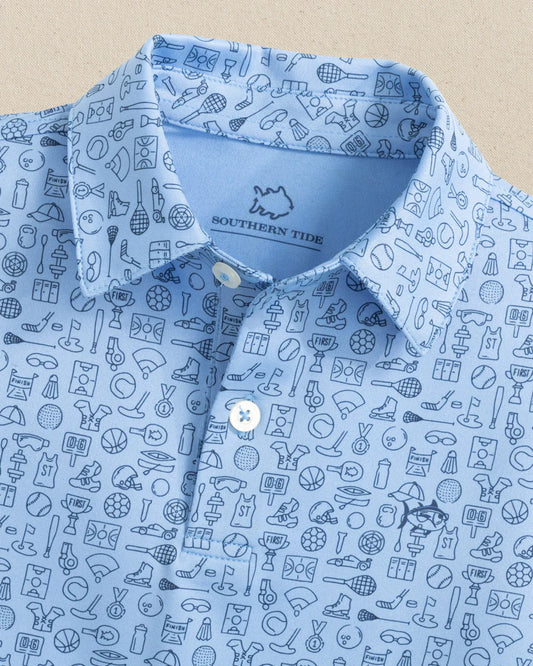Southern Tide Boys Driver Finally Friday Printed Performance Polo