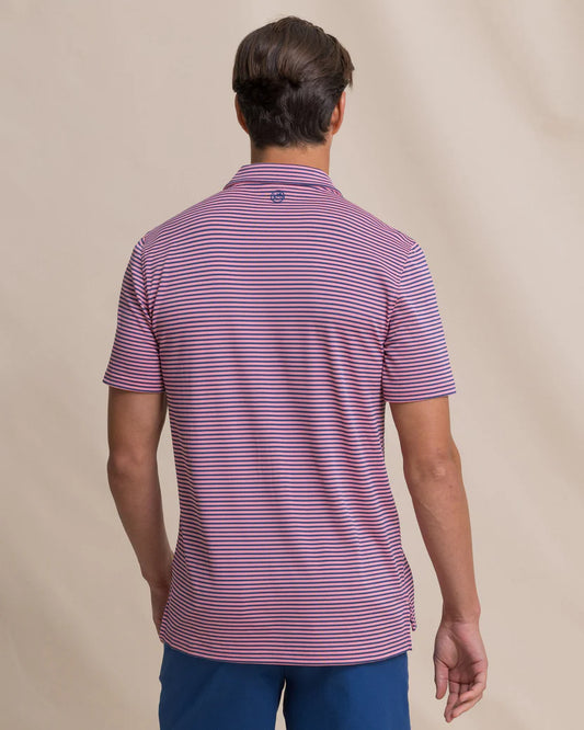 Southern Tide Men's Coastal Breeze Oceanfront Stripe Pique Performance Polo