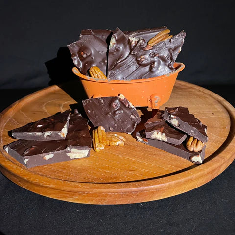 Zorro Pecans Dark Chocolate Pecan Bark