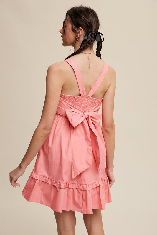 Listicle Clothing Smocked Back Ruffle Mini Dress