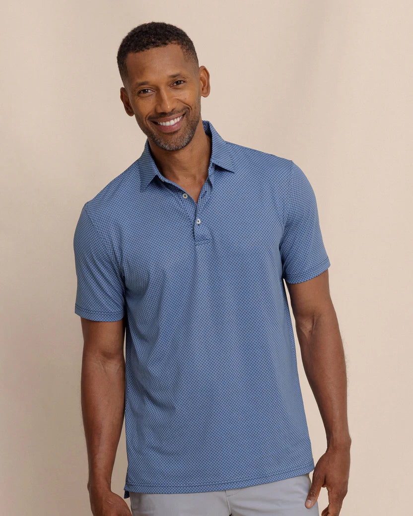 Southern Tide Men's Short Sleeve Driver Coastal Geo Polo