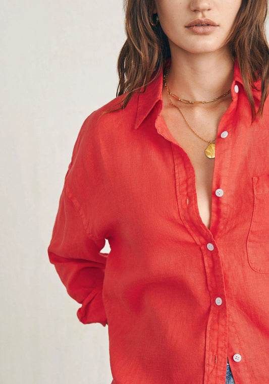 Faherty Women's Laguna Linen Relaxed Shirt