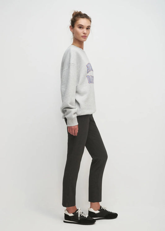 Favorite Daughter The Collegiate Sweatshirt- Heather Grey And Light Blue